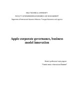 Referāts 'Apple corporate governance, business model innovation', 1.