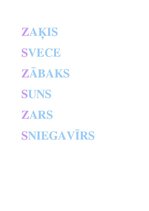 Konspekts 'Klasifikācija: latviešu valoda - matemātika. Skaitļa 6 apguve', 1.