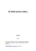Eseja 'Air Baltic preses relīzes', 1.