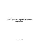 Referāts 'Sociālās apdrošināšanas iemaksas', 1.