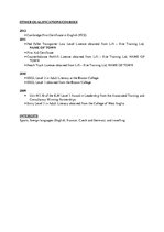 Konspekts 'A Curriculum Vitae of a Professional Person Applying for a Stock Control/Plannin', 3.