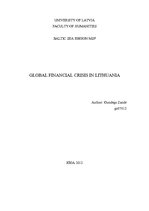 Referāts 'Global Financial Crisis in Lithuania', 1.