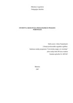 Prakses atskaite 'Pedagoģiskās prakses atskaite', 1.