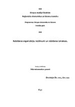 Konspekts 'Ražošanas organizācija. Ieņēmumi un ražošanas izmaksas', 1.