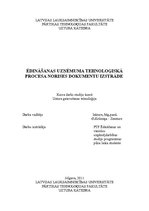 Prakses atskaite 'Ēdināšanas uzņēmuma tehnoloģiskā procesa norises dokumentu izstrāde', 1.