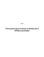 Referāts 'Vides piesārņojuma ietekmes uz Baltijas jūras zīdītāju populācijām', 1.
