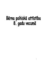Konspekts 'Bērna psiholoģiskais raksturojums 8.gadu vecumā', 1.