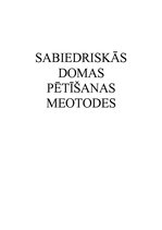 Konspekts 'Sabiedriskās domas pētīšanas metodes', 1.