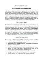 Eseja 'Doing Business in Japan', 1.