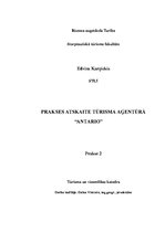 Prakses atskaite 'Prakses atskaite tūrisma aģentūrā', 1.