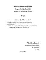 Eseja 'Prognozēšana, politikas alternatīvu analīze', 1.