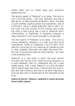 Eseja 'Daphne du Maurier "Rebecca"', 2.