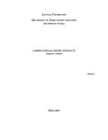 Eseja 'Laboratorijas darba pārskats. Augsnes zinātne', 1.