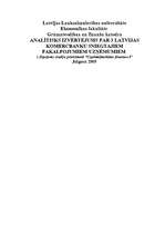 Referāts 'Analītisks izvērtējums par trīs Latvijas komercbanku sniegtajiem pakalpojumiem u', 1.