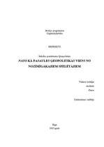 Referāts 'NATO kā pasaules ģeopolitikas viens no nozīmīgākajiem spēlētājiem', 1.