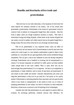 Referāts 'Benefits and Drawbacks of Free Trade and Protectionism', 1.