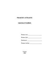 Prakses atskaite 'Prakses atskaite grāmatvedībā', 1.