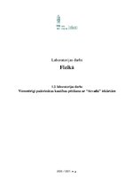 Konspekts 'Vienmērīgi paātrinātas kustības pētīšana ar "Atvuda" iekārtām', 1.