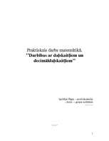 Referāts 'Darbības ar daļskaitļiem un decimāldaļskaitļiem', 1.