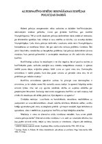 Eseja 'Alternatīvo strīdu risināšanas iespējas policijas darbā', 1.