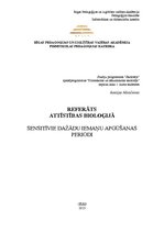 Referāts 'Attīstības bioloģija. Sensitīvie dažādu iemaņu apgūšanas periodi', 1.