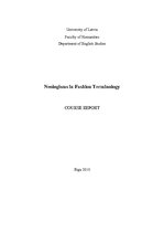 Referāts 'Neologisms in Fashion Terminology', 1.