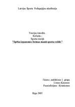 Referāts 'Spēka izpausmes formas manā sporta veidā', 1.