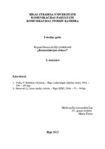 Konspekts 'Komunikācijas vēsture', 1.