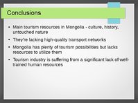 Prezentācija 'Tourism Development in Mongolia', 16.