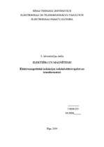 Konspekts 'Elektromagnētiskā indukcija; induktivitātes spoles un transformatori', 1.