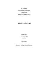 Biznesa plāns 'IU "Almetsa"', 1.