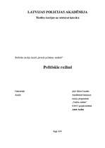 Referāts 'Politiskie režīmi', 1.