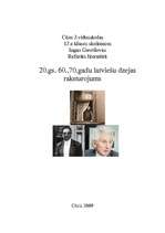 Referāts '20.gadsimta 60.,70.gadu latviešu dzejas raksturojums', 1.