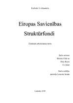 Referāts 'Eiropas Savienības struktūrfondi', 1.