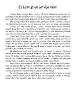 Eseja 'Es Latvijā un Latvija manī', 1.
