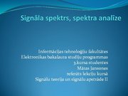 Paraugs 'Signāla spektrs, spektra analīze', 20.