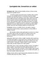 Konspekts 'Ģeoloģiskā vide. Zemestrīces un vulkāni', 1.