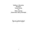 Referāts 'Sporta psiholoģija', 1.