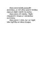 Eseja 'Mana skola', 2.
