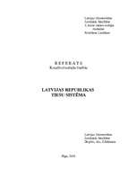 Referāts 'Tiesu vara Latvijā', 1.