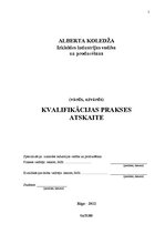 Prakses atskaite 'Kvalifikācijas prakses atskaite kultūras iestādē', 1.