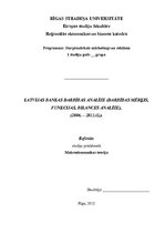 Referāts 'Latvijas Bankas darbības analīze', 1.