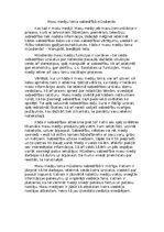 Eseja 'Masu mediju loma sabiedrībā mūsdienās', 1.