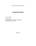 Referāts 'Filosofijas pamati', 1.