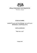 Referāts 'Investīcijas un to ietekme uz Latvijas iekšzemes kopproduktu', 1.