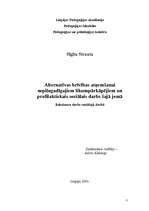 Diplomdarbs 'Alternatīvas brīvības atņemšanai nepilngadīgiem likumpārkāpējiem un profilaktisk', 1.