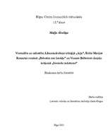 Referāts 'Vientulība un mīlestība J.Jaunsudrabiņa triloģijā "Aija", Ē.M.Remarka romānā "De', 1.