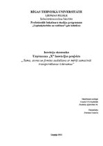 Referāts 'Uzņēmuma "X" inovācijas projekts "Samu, storu un foreļu audzēšana ar mērķi samaz', 1.