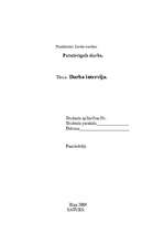 Referāts 'Darba intervija', 1.