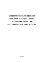 Referāts 'Kredītprocentu un depozītu procentu dinamika Latvijā laika posmā no 2005.gada ja', 1.